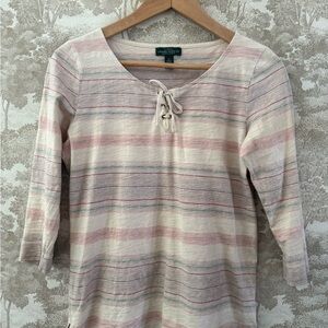 Ralph Lauren stripped 100% cotton top
